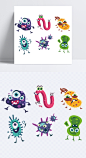 矢量彩绘虫子|手绘,绘画,艺术,装饰,小虫,细菌,病毒,卡通元素,手绘/卡通