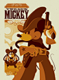双枪手米奇 Two-Gun Mickey (1934) 西部荒原上，美丽的米妮（玛西丽特·加纳 Marcellite Garner 配音）驾驭着马车快乐前行。途中，她遇到一个水坑，快乐的牛仔双枪米奇（沃尔特·迪斯尼 Walt Disney 配音）为她排忧解难。不过米妮并不领情，反认为米奇是一个轻浮的家伙。不久，米妮来到一座小镇，她要到当地的银行去一袋金币。始料未及的是，这座小镇已经被恶棍单腿皮特（比利·布莱彻 Billy Bletcher 配音）及其同伙所掌控，他们随后追赶米妮，意欲抢夺马车上的金子。。。