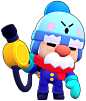 Gale : Gale is a Chromatic Brawler who could be unlocked as a Brawl Pass reward at Tier 30 from Season 1: Tara's Bazaar or can be unlocked from Brawl Boxes. He has moderate health and a consistent damage output. Gale attacks with waves of damaging snowbal