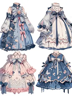 连衣裙｜oc手帐服服设插画素材｜十五弹