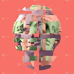 带有古代维纳斯半身像的现代概念艺术海报。当代艺术的拼贴画。