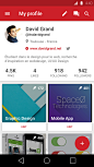 Own profile - Pinterest Material Design by David Grand
