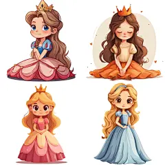 女孩矢量人物素材图片