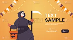 man in grim reaper costume happy halloween holiday