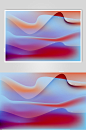 橙色红色波浪渐变几何图形素材-众图网