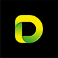 D字母渐变标志