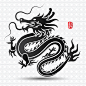 中国风传统龙图案花纹纹理矢量AI印刷图案 (67)
