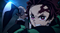 Anime 1920x1080 Kamado Tanjiro Kimetsu no Yaiba anime boys sword earring sweat screen shot