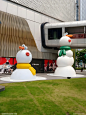 曼谷Central Embassy购物中心雪人艺术装置