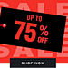 up to 75% off