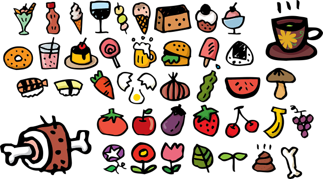 可爱食物图案