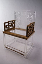 'Zhongtang Armchair', 2012, by July Chow, in Perspex and elm wood. Courtesy of Themes & Variations