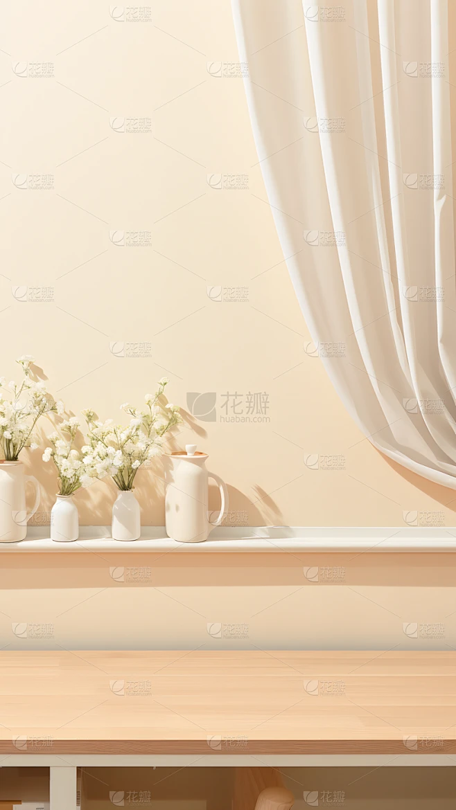 通用电商简约风清新配色家居房间室内场景图片素材-花瓣网