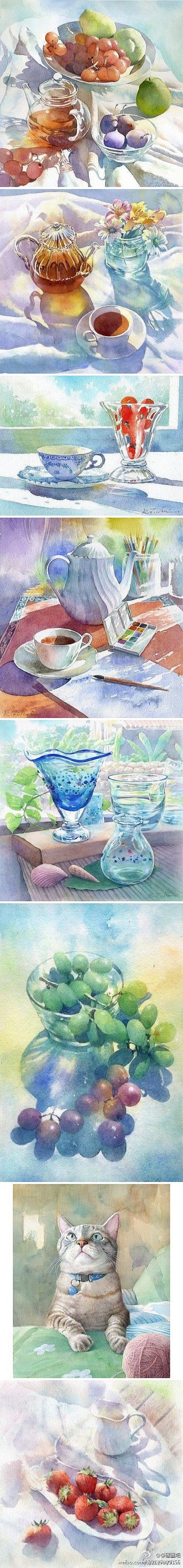 日本水彩画家Ryoyu Fukui作品~