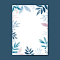 Watercolor leaves with copy space design