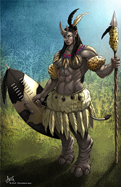 rhino zulu warrior by artgutierrez on deviant.