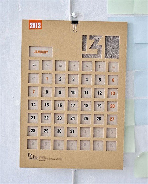 28个格式创意日历设计
