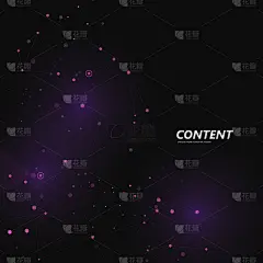 创造性的多边形深色背景与连接的点和线