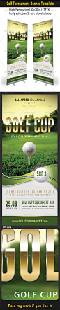 Golf Event Banner Template 01 - Signage Print Templates