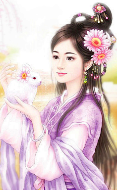 扯痛嘴角,放纵微笑╮采集到古代美女转手绘