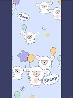 514期 粉嫩小羊羊系列图案壁纸 - 小红书