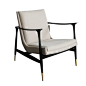 意大利米兰设计师现代休闲沙发椅创意实木单人椅布艺高端家具定制-淘宝网