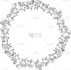 向量插图卡通圣诞老人圣诞贺卡行动系列