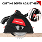 Eastvolt 6-1/2" Plunge-cut Track Saw, 0-45°Bevel Adjustment, 5500RPM Plunge Circular Saw for Wood Cutting - Amazon.com