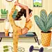 女孩家庭健身瑜伽健康生活锻炼插画 - 无敌怼怼 - 原创作品 - 视觉中国(爱视觉)