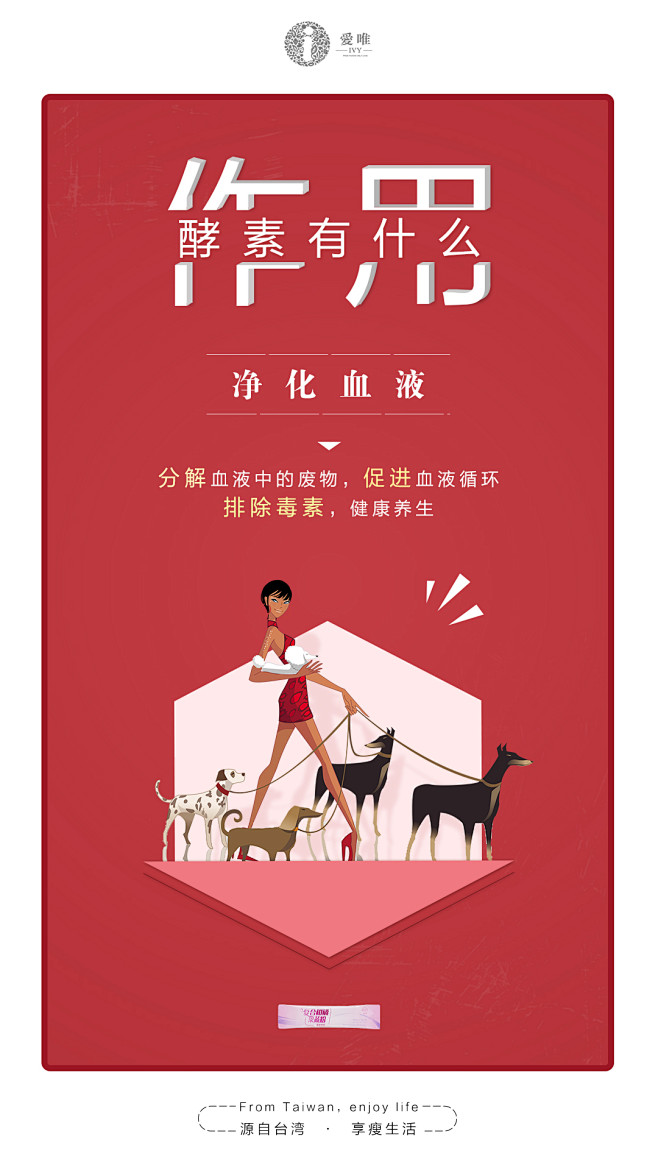 爱唯酵素＆代餐，平面，微商海报，大字海报...