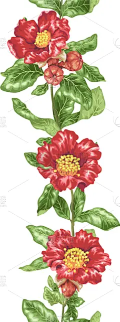 垂直画幅,枝,四方连续纹样,华丽的,清新,纺织品,壁纸,自然美,绘制,复古