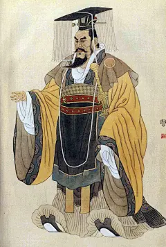 【#秦始皇帝，嬴政#】畫像，軸1。
