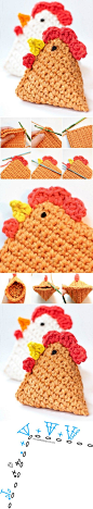DIY Crochet Chicken Beanbag | www.FabArtDIY.com LIKE Us on Facebook ==> https://www.facebook.com/FabArtDIY
