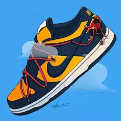 球鞋 插画 耐克 阿迪达第 匡威