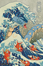 The Great Wave Off Kanto by missypena