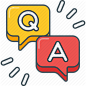 answer, discussion, q&a, question, question and answer, session, speech bubble icon