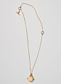 Knot Necklace with Pendant in Brass - Céline