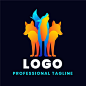 狼群logo标志矢量图素材