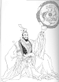 <Pic>古代天子画像,选自日本画家皇名月《历代帝王图》汉高祖