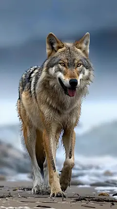 动物凶猛户外犬科野生狼森林