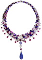 Cartier-18k-white-gold-diamond-gemstone-necklace.-circa-2005-Has-diamond-amethyst-ruby-star-sapphire-and-chalcedony-with-a-total-measu.jpg (678×960)