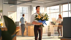 节日插画手绘感恩教师形象人物卡通老师