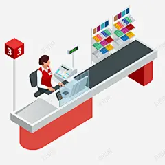 手绘卡通人物商场销售矢量图 免抠png 设计图片 免费下载 页面网页 平面电商 创意素材