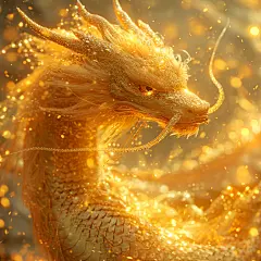 龙 中国龙 新年 国风龙素材 金色瑞龙