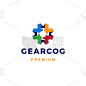 gear cog cogs logo icon colorful