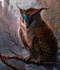 Mystical Owl by jubjubjedi for Chains of Durandal third eye cleric priest sorcerer wizard warlock familiar monster beast creature animal | Create your own roleplaying game material w/ RPG Bard: www.rpgbard.com | Writing inspiration for Dungeons and Dragon