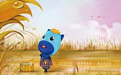 电脑屏幕-9月#台历# #手绘##电脑壁纸#