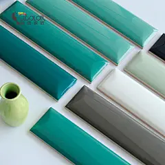 北欧轻奢彩色美弧面包砖 68x280网红餐厅奶茶店浴室厨房吧台墙砖-淘宝网