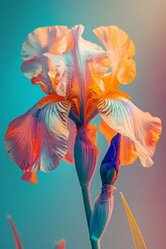 种植栽培盛开鸢尾花花朵图片摄影图