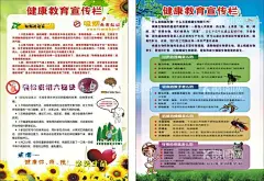 健康教育栏  - 源文件下载【酷图网】卫生知识,疾病预防,健康教育,宣传,海报,板报,禁烟,四害